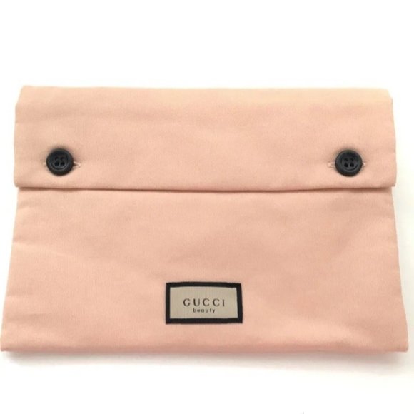 Gucci Beauty Handbags - NFS NOT FOR SALE Gucci Beauty Pouch Light Pink Canvas Cosmetic Organizer Makeup
